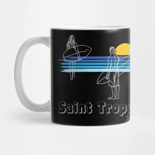 Saint Tropez Surfing Beach Surf Guy Girl Mug